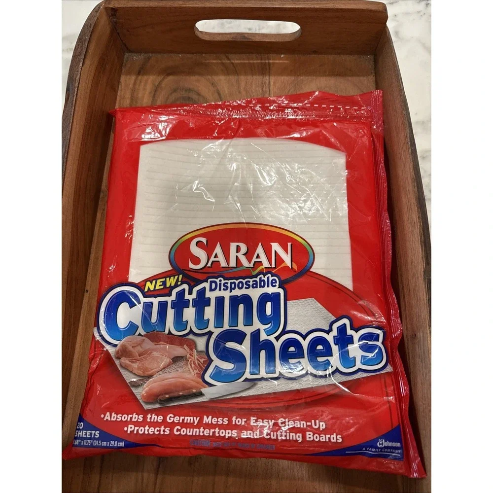Saran Disposable Cutting Board Cutting Sheets Pack of 20 Brand New Discontinued